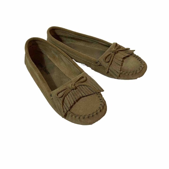 MINNETONKA Moccasins Women’s 8 Tan0 - Picture 1 of 5